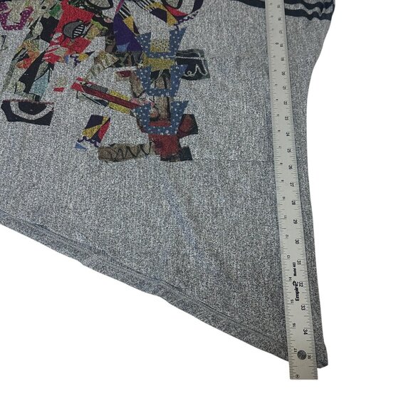 Inoah Multicolor Eclectic Mosaic Printed Loose Fit Blouse Size XS Asymmetric - Picture 10 of 10